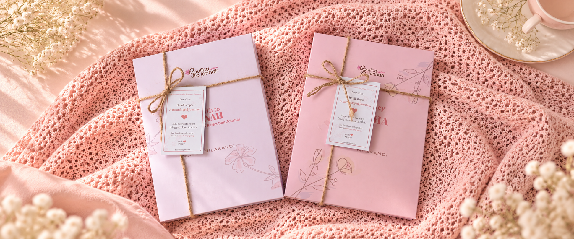 Soulihatojannah journals thoughtfully wrapped as a meaningful gift